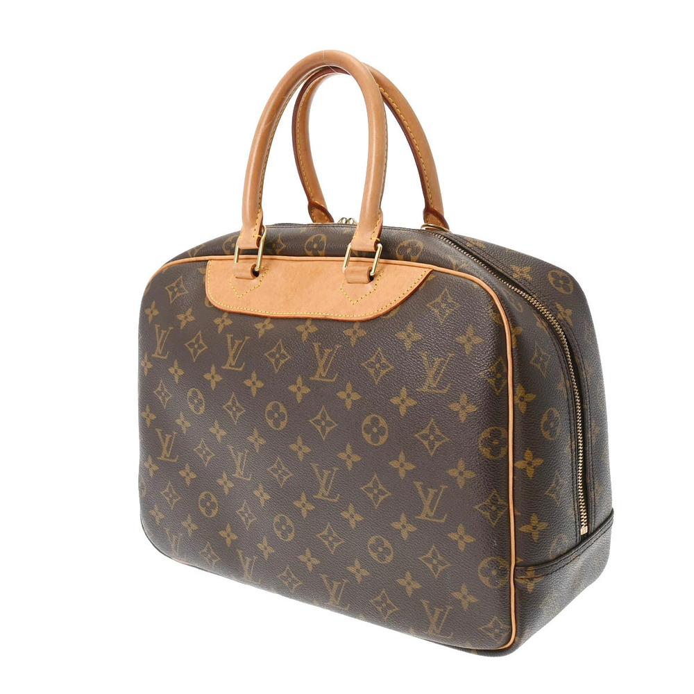 Louis Vuitton Brown Deauville Handbag Monogram Canvas Brown